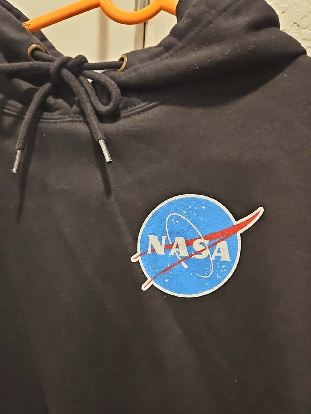 NASA Black Hoodie with Blue Logo By Prairie Mountain